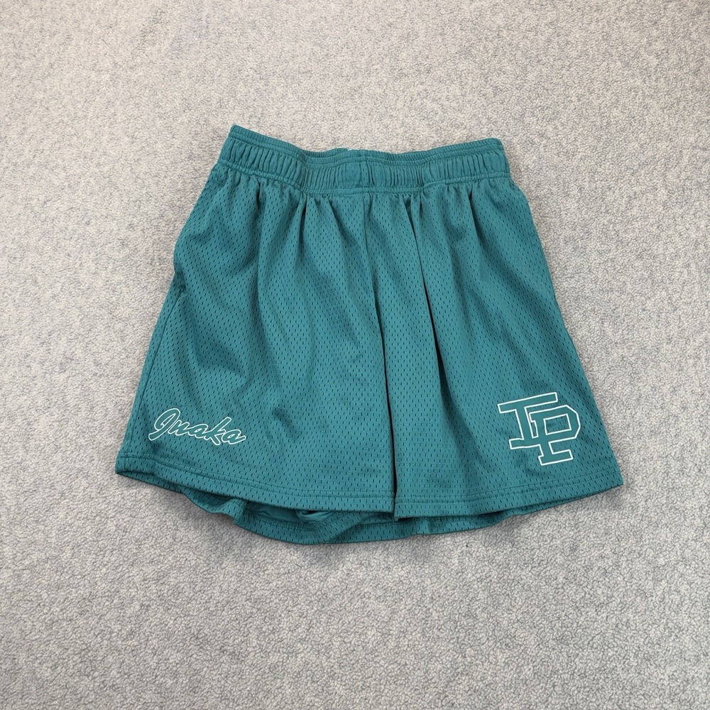 Quaka Wear Men's Teal Mesh Athletic Shorts Size L Basketball Gym